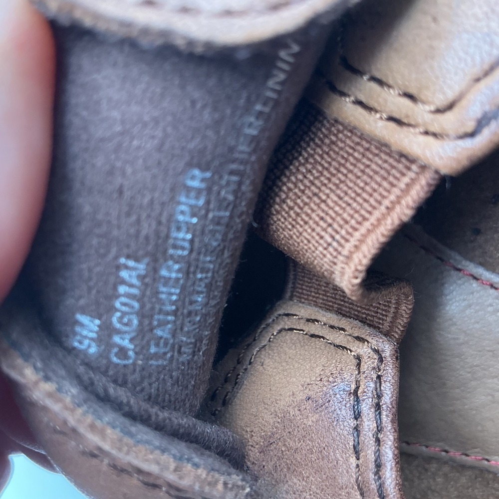 Cobb Hill by New Balance Tan Leather Pleated Button Loafers CAG01AL Womens 9M - Picture 6 of 8